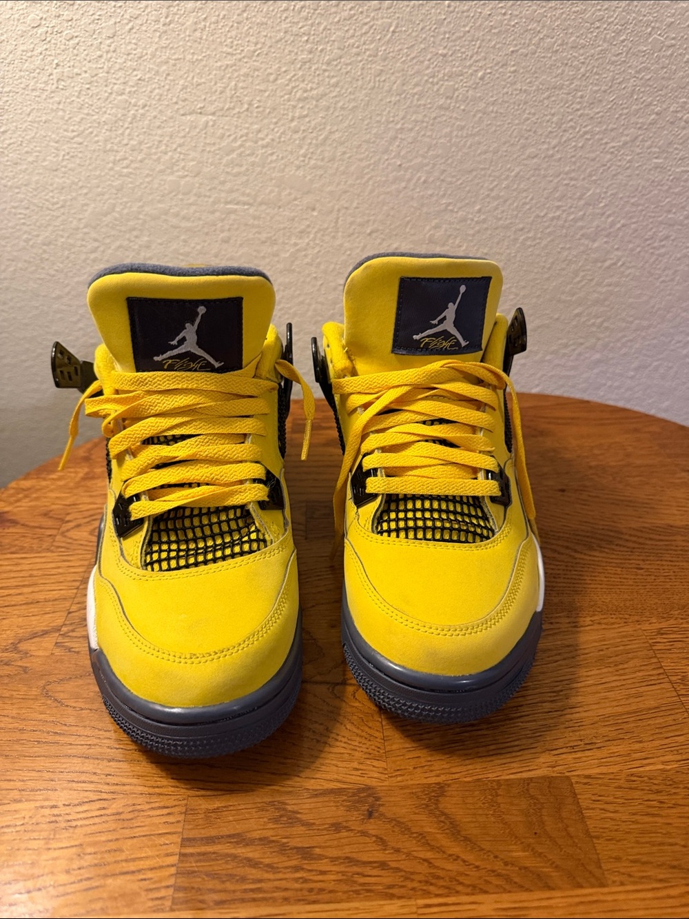 Jordan Yellow and Gray Retro Style Sneakers